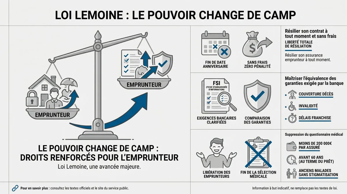 Illustration de la loi Lemoine sur l'assurance emprunteur
