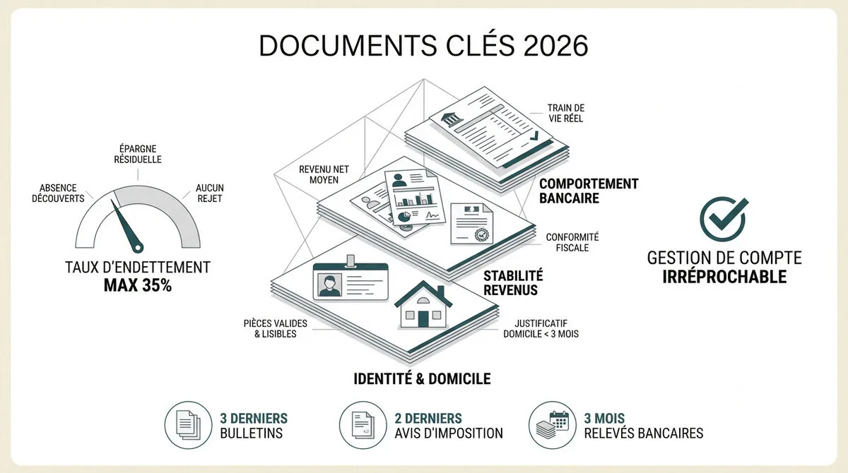 Vérification des documents justificatifs pour un dossier de crédit en 2026