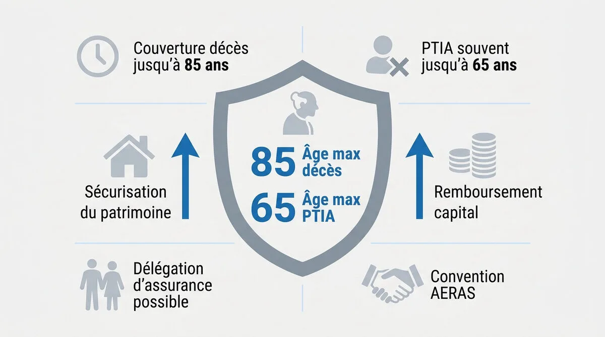 Infographie sur la protection financière et l'assurance emprunteur senior