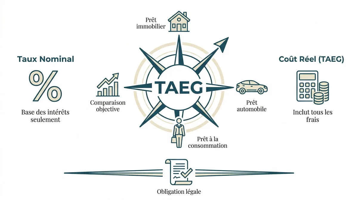 Illustration du TAEG pour comparer les crédits