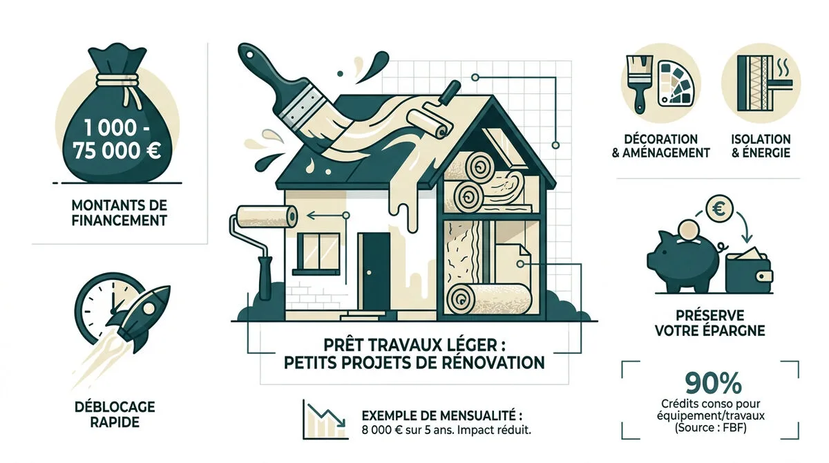Petit projet de rénovation intérieure et prêt travaux léger