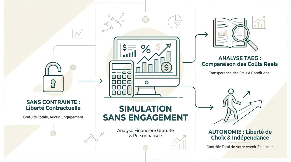 Liberté et transparence d'une simulation sans engagement
