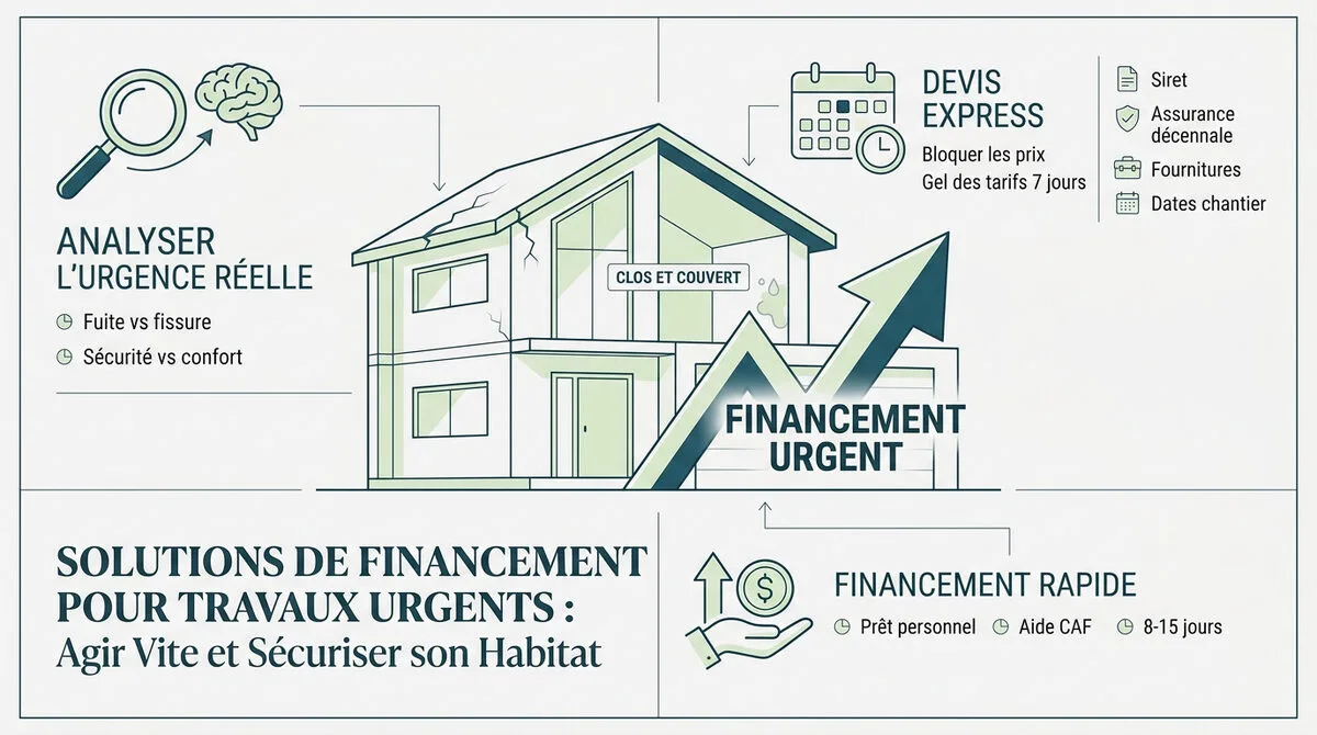 Solutions de financement pour travaux urgents et rénovation de maison