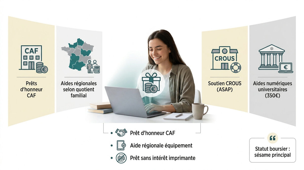 Infographie des dispositifs pour financer un ordinateur étudiant