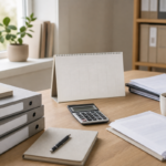 Photo réaliste illustrant budget annuel des assurances dans l’univers Crédit Facile — argent quotidien