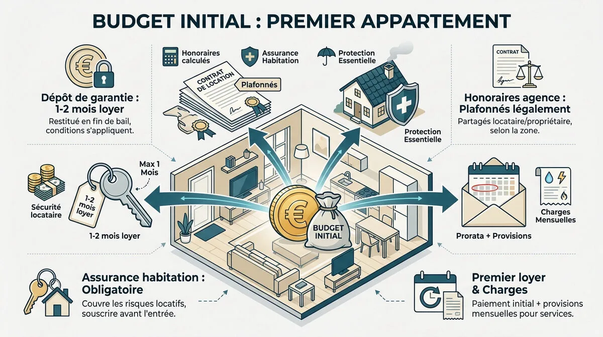 Estimation des frais d'entrée pour un premier appartement locatif
