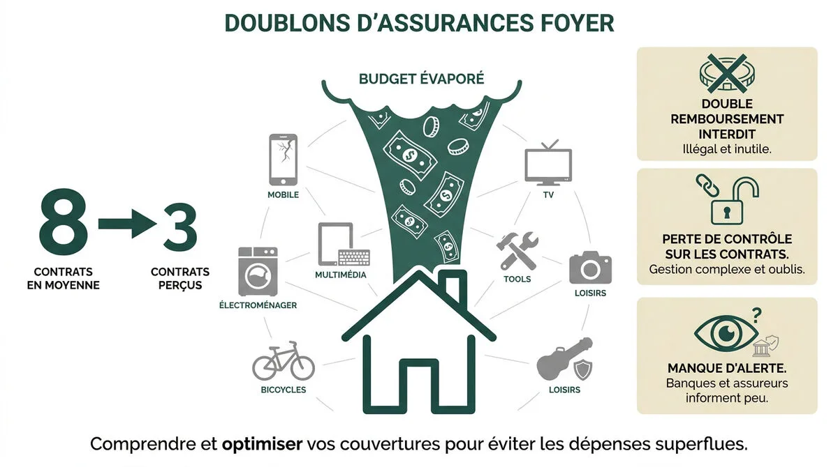 Analyse des doublons d'assurances pour optimiser le budget du foyer