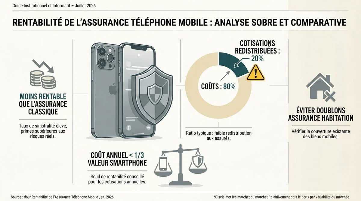 Graphique rentabilité assurance mobile